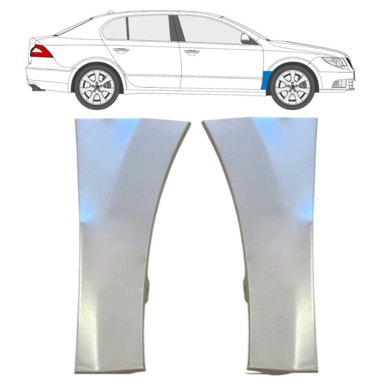 Reparatiepaneel voorspatbord voor Skoda Superb 2008-2015 / Links + Rechts / Set 16085