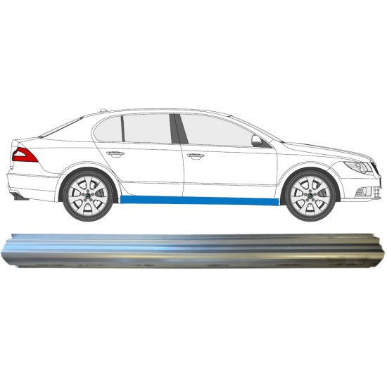 Reparatie dorpel voor Skoda Superb 2008-2015 / Rechts 14775