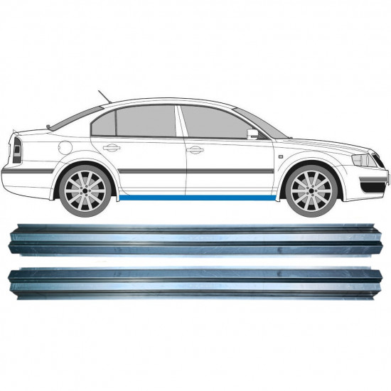 Reparatie dorpel voor Skoda Superb 2001-2008 / Links = Rechts (symmetrisch) / Set 9540