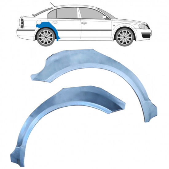 Reparatiepaneel achterspatbord voor Skoda Superb 2002-2008 / Links + Rechts / Set 9253