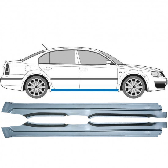 Reparatie dorpel voor Skoda Superb 2001-2008 / Links + Rechts / Set 9414