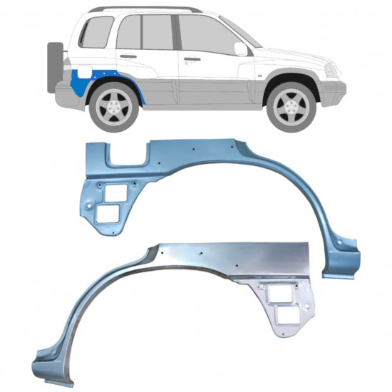 Reparatiepaneel achter spatbord met gat voor Suzuki Grand Vitara 1997-2005 / Links + Rechts / Set 9171