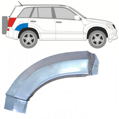 SUZUKI GRAND VITARA 2005-2012 ACHTERSPATBORD REPARATIEPANEEL ACHTER DEEL / RECHTS