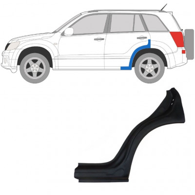 SUZUKI GRAND VITARA 2005-2012 ACHTERSPATBORD REPARATIEPANEEL / LINKS