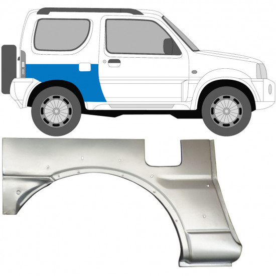 SUZUKI JIMNY 1998-2018 ACHTERSPATBORD REPARATIEPANEEL / RECHTS