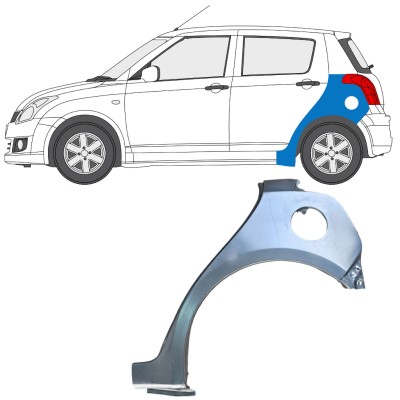 Reparatiepaneel achterspatbord voor Suzuki Swift 2005-2010 / Links 16257