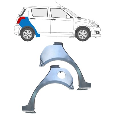 Reparatiepaneel achterspatbord voor Suzuki Swift 2005-2010 / Links + Rechts / Set 16258