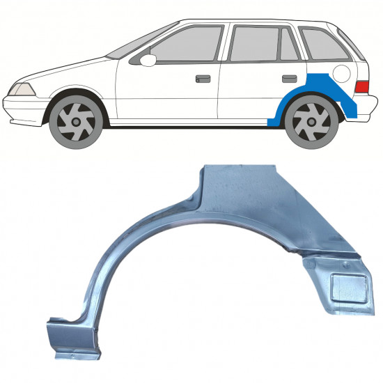 Reparatiepaneel achterspatbord voor Suzuki Swift 1988-2004 / Links 12765