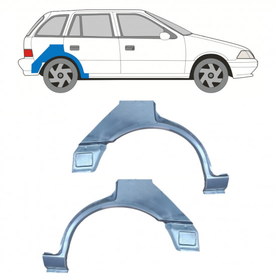 Reparatiepaneel achterspatbord voor Suzuki Swift 1988-2004 / Links / Rechts / Links / Rechts 12766