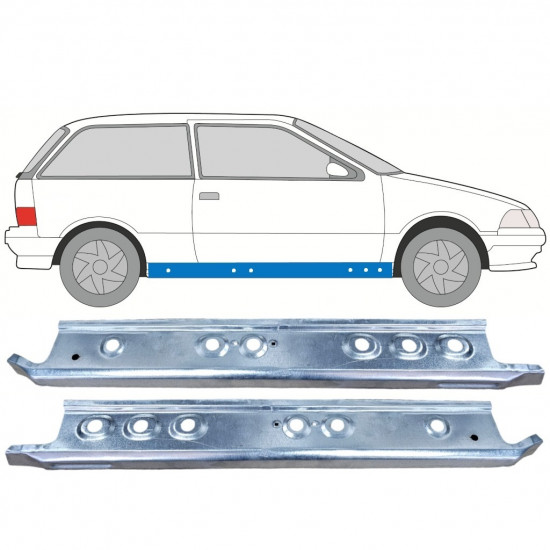 Binnenste reparatie dorpel voor Suzuki Swift 1988-2004 / Links / Rechts / Links / Rechts 12824