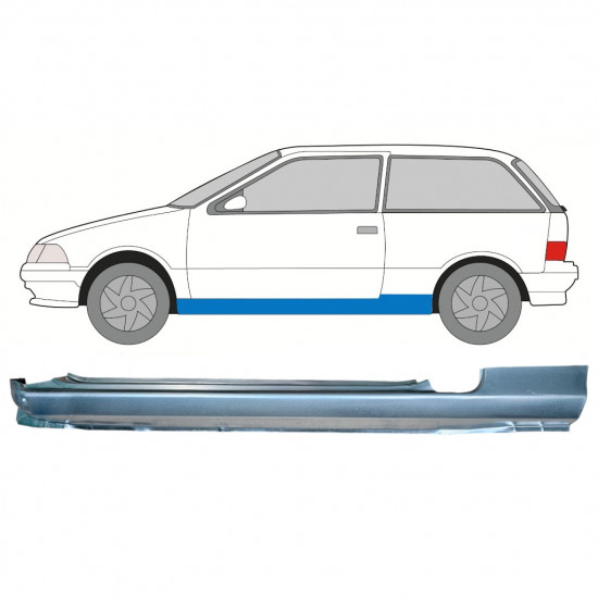 Reparatie dorpel voor Suzuki Swift 1988-2004 / Links 8155