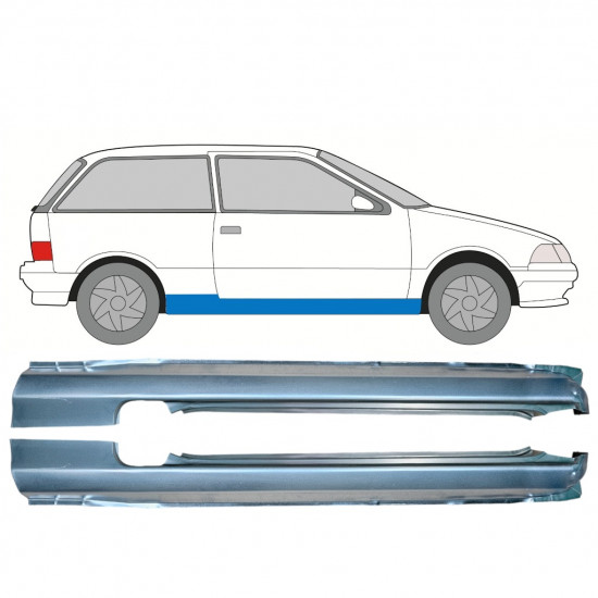 Reparatie dorpel voor Suzuki Swift 1988-2004 / Links + Rechts / Set 9846