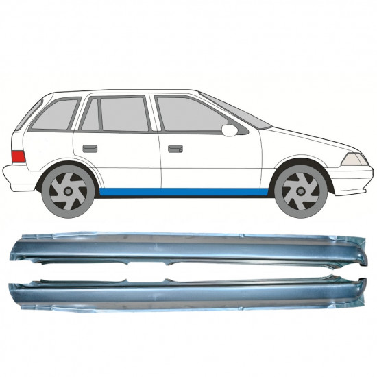 Reparatie dorpel voor Suzuki Swift 1988-2004 / Links + Rechts / Set 10046