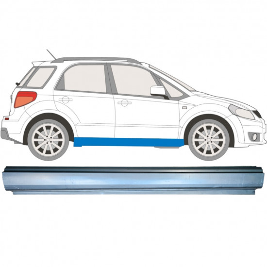 Reparatie dorpel voor Fiat Sedici Suzuki Sx4 2006-2014 / Rechts 6505