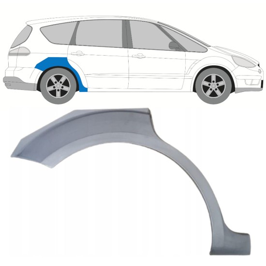 Reparatiepaneel achterspatbord voor Ford S-MAX 2006-2015 / Rechts 15172