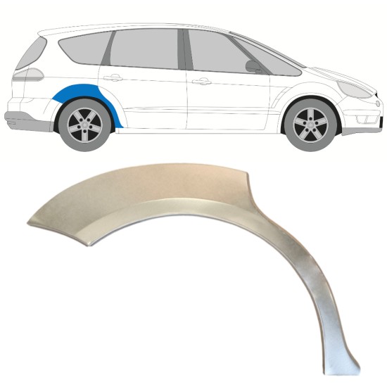 Reparatiepaneel achterspatbord voor Ford S-MAX 2006-2015 / Rechts 14764
