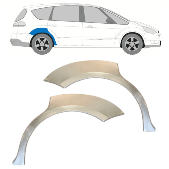 Reparatiepaneel achterspatbord voor Ford S-MAX 2006-2015 / Links + Rechts / Set 14766