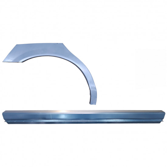 Reparatiepaneel dorpel + achterspatbord voor Jaguar S-Type 1999-2007 / Rechts / Set 12623