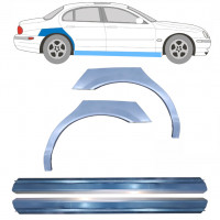 Reparatiepaneel dorpel + achterspatbord voor Jaguar S-Type 1999-2007 / Set 12625