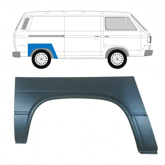 Reparatiepaneel achterspatbord voor VW Transporter T3 1979-1992 / Rechts 8166