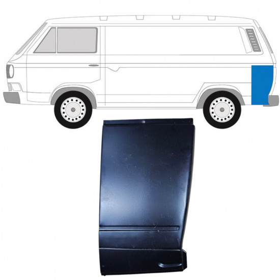 Reparatiepaneel achter hoek voor VW Transporter T3 1979-1992 / Links 11629