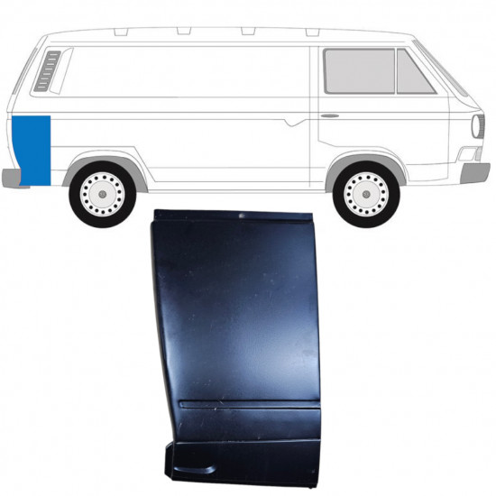 Reparatiepaneel achter hoek voor VW Transporter T3 1979-1992 / Rechts 11628