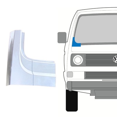 Reparatie paneel paravan voor Volkswagen Transporter T3 1979-1992 / Rechts 16126