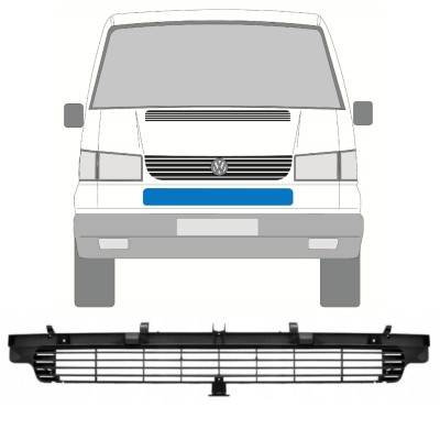 Onderste grill voor Volkswagen Transporter T4 1996-2003 16237