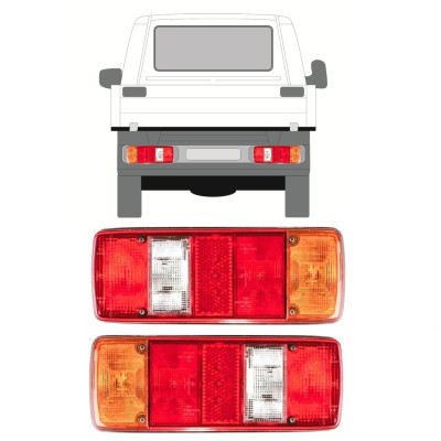 Achterlicht voor Volkswagen Transporter T4 1990-2003 / Links + Rechts / Set 9756
