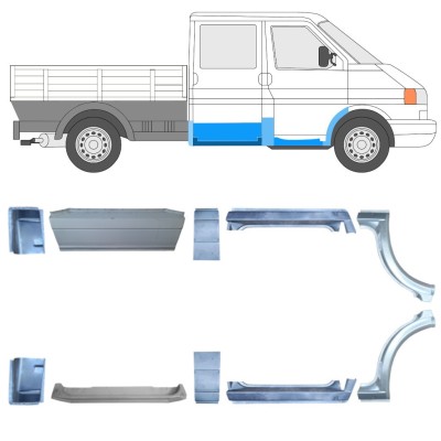 Reparatiepaneel set voor Volkswagen Transporter T4 1990-2003 / Links + Rechts / 16914