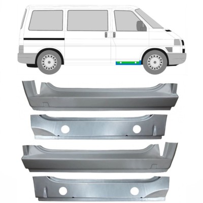 Binnen + buiten reparatiepaneel voor dorpel voor Volkswagen Transporter T4 1990-2003 / Set 9907