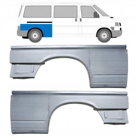 Reparatiepaneel achterspatbord voor VW Transporter T4 1990-2003 / LWB / Links + Rechts / Set 10652