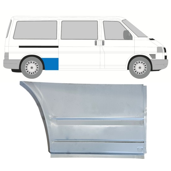 Reparatiepaneel achterspatbord voor Volkswagen Transporter T4 1990-2003 / Rechts 15075