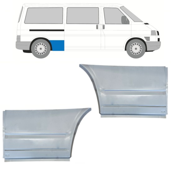 Reparatiepaneel achterspatbord voor Volkswagen Transporter T4 1990-2003 / Links + Rechts / Set 15077