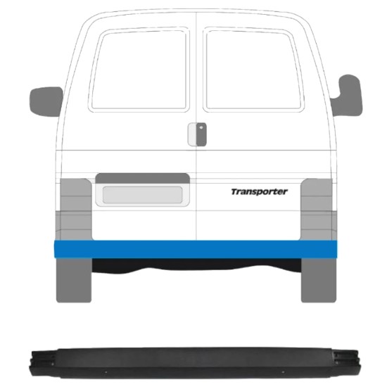 Achterbumper voor Volkswagen Transporter T4 1990-1996 16001