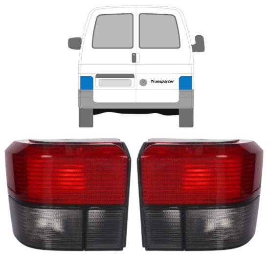 Achterlicht voor Volkswagen Transporter T4 1990-2003 / Links + Rechts / Set 9770