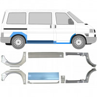 Reparatie dorpel + voorste spatbord + achterste spatbord voor VW Transporter T4 1990-  / SWB / MWB / Set 5983