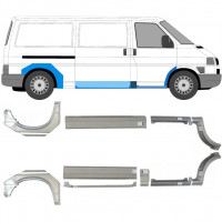 Reparatie dorpel + voorste spatbord + achterste spatbord voor VW Transporter T4 1990- / LWB / Links + Rechts / Set 5340