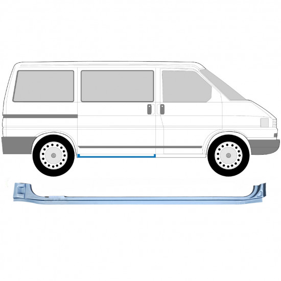 VW T4 1990-2003 SCHUIFDEUR DORPEL DEURSTAP / RECHTS
