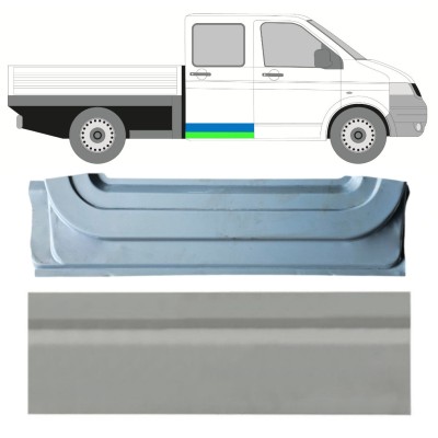 Binnen + buiten reparatiepaneel achter deur voor Volkswagen Transporter T5 2003-2015 / Rechts / Set 16876