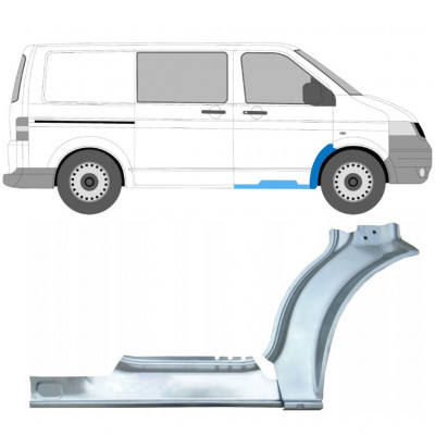 Reparatiepaneel dorpel + voorste spatbord voor Volkswagen Transporter T5 2003-2015 / Rechts / Set 12636