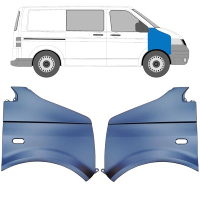 Voorste spatbord voor Volkswagen Transporter T5 2003-2015 / Links + Rechts / Set 10535