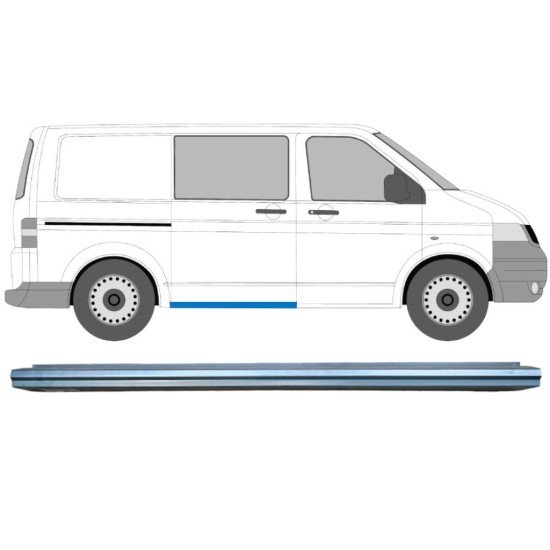 Schuifdeur dorpel reparatiepanel voor Volkswagen Transporter T5 2003-2015 / Rechts 16010