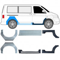 Reparatiepaneel dorpel + achterspatbord voor Volkswagen Transporter T5 2003- / SWB / Set 11534