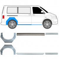 Reparatiepaneel dorpel + achterspatbord voor Volkswagen Transporter T5 2003- / SWB / Set 11535