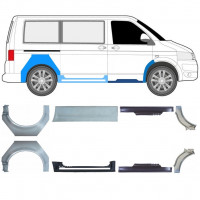 Reparatiepaneel dorpel + achterspatbord voor Volkswagen Transporter T5 2003- / SWB / Set 11533