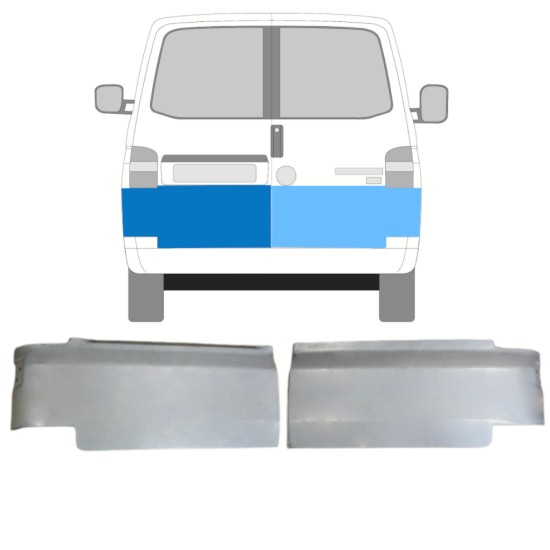 Reparatie plaatwerk achterste deuren voor Volkswagen Transporter T5 2003-2015 / Links + Rechts / Set 15094