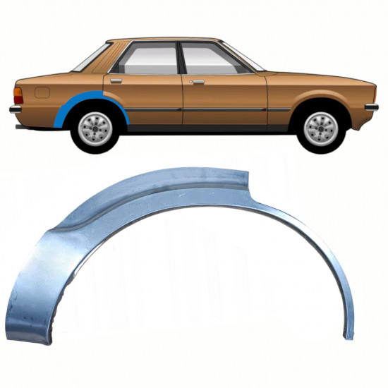 Reparatiepaneel achterspatbord voor Ford Taunus 1976-1982 / Rechts 8772