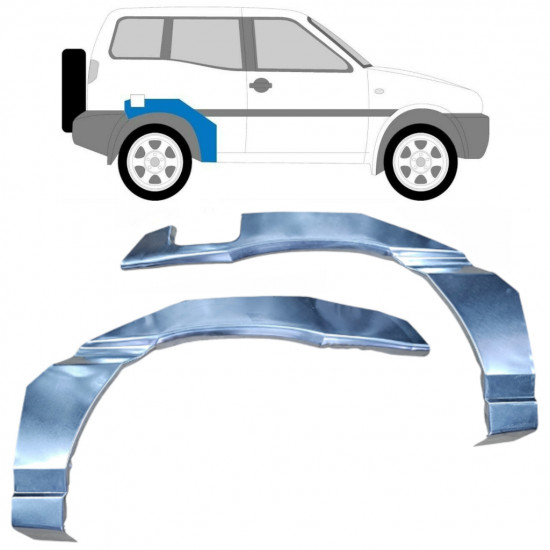 Reparatiepaneel achterspatbord voor Nissan Terrano 1993-1999 / Links + Rechts / Set 9620