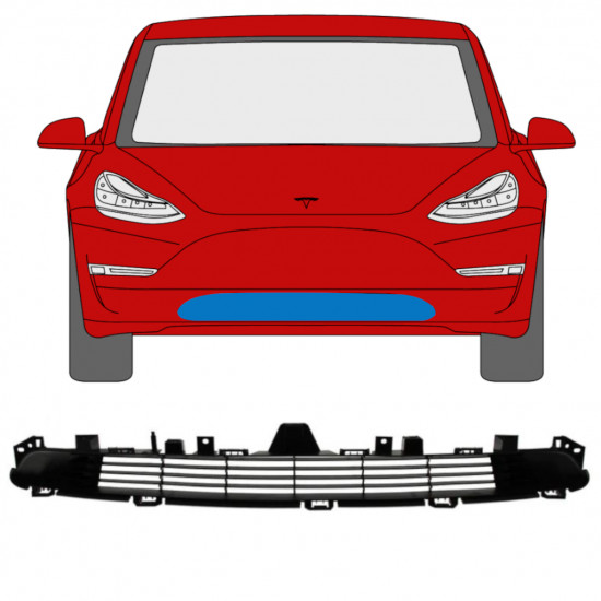 Grill voor Tesla Model 3 2017-2023 12459